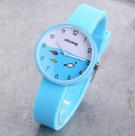 Wristwatch Fish Dial Cartoon Kids