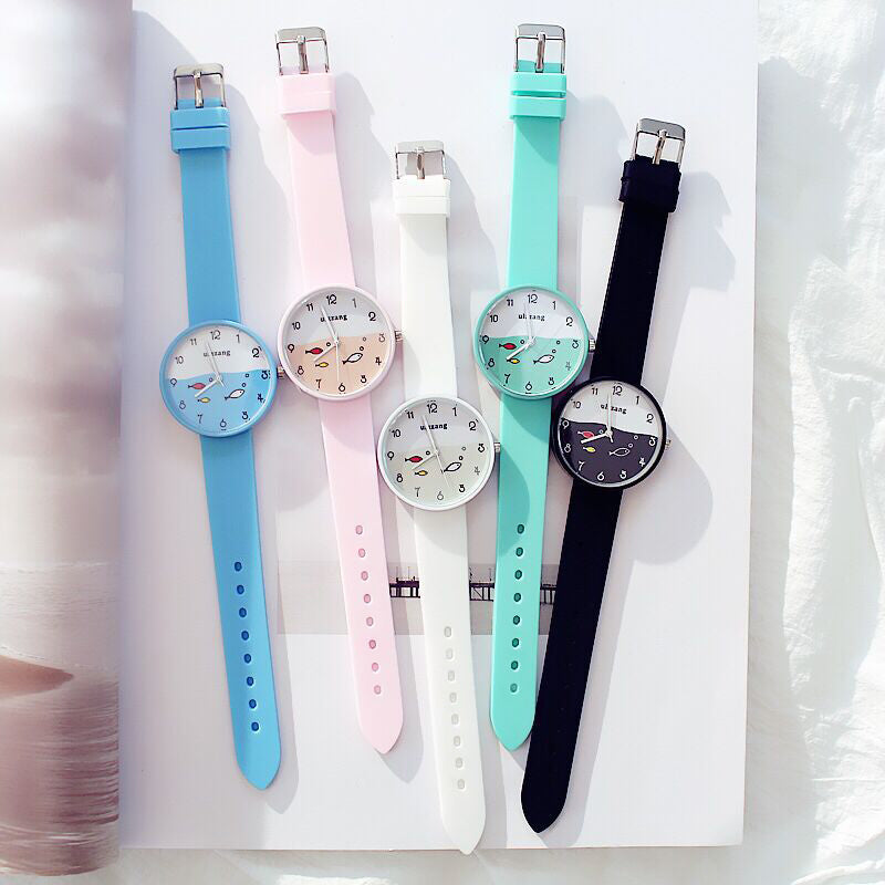 Wristwatch Fish Dial Cartoon Kids