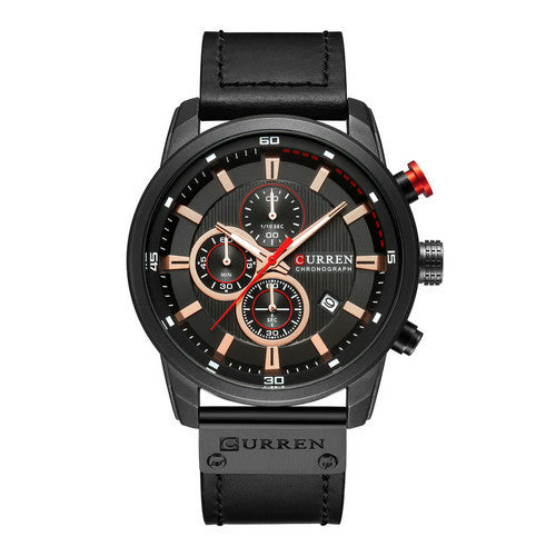 CURREN - IGNITE LEATHER QUARTZ