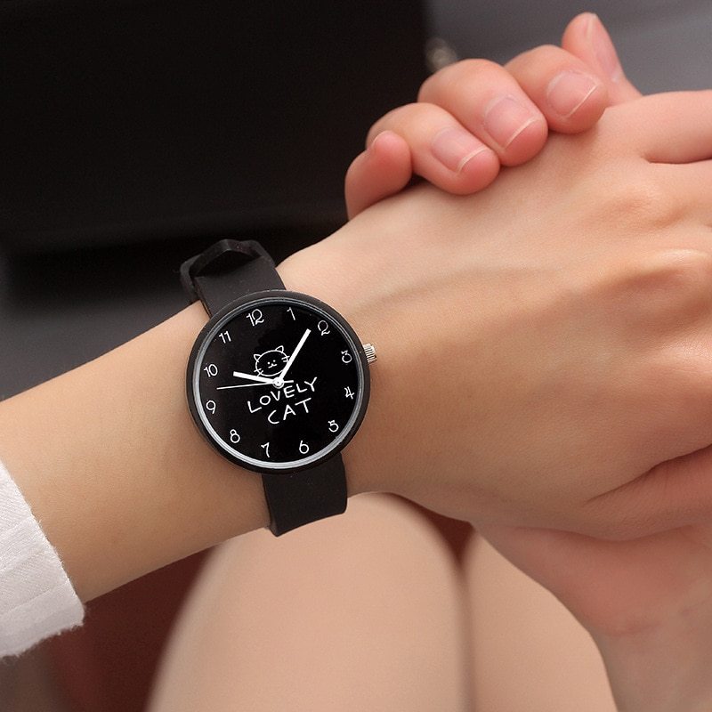 Cute Lovely Cat Watch for Kids