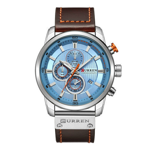 CURREN - IGNITE LEATHER QUARTZ