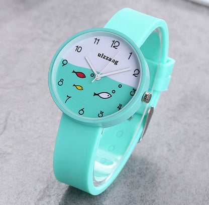 Wristwatch Fish Dial Cartoon Kids