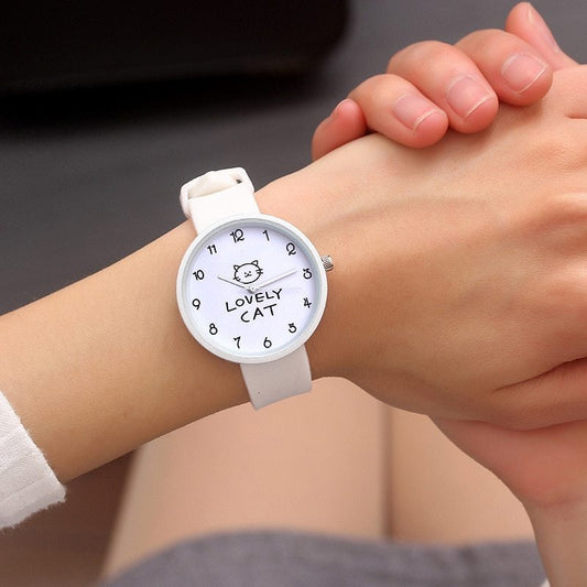 Cute Lovely Cat Watch for Kids