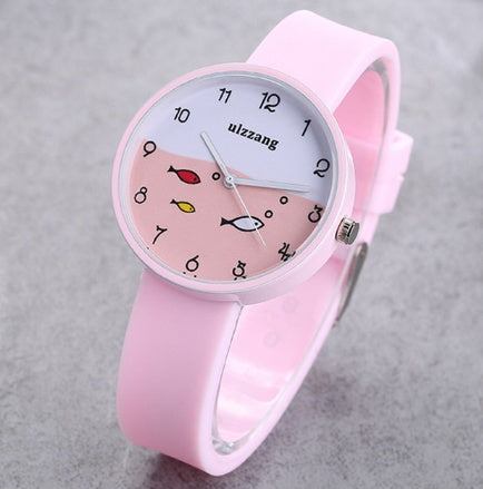 Wristwatch Fish Dial Cartoon Kids