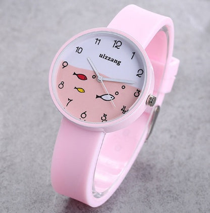 Wristwatch Fish Dial Cartoon Kids